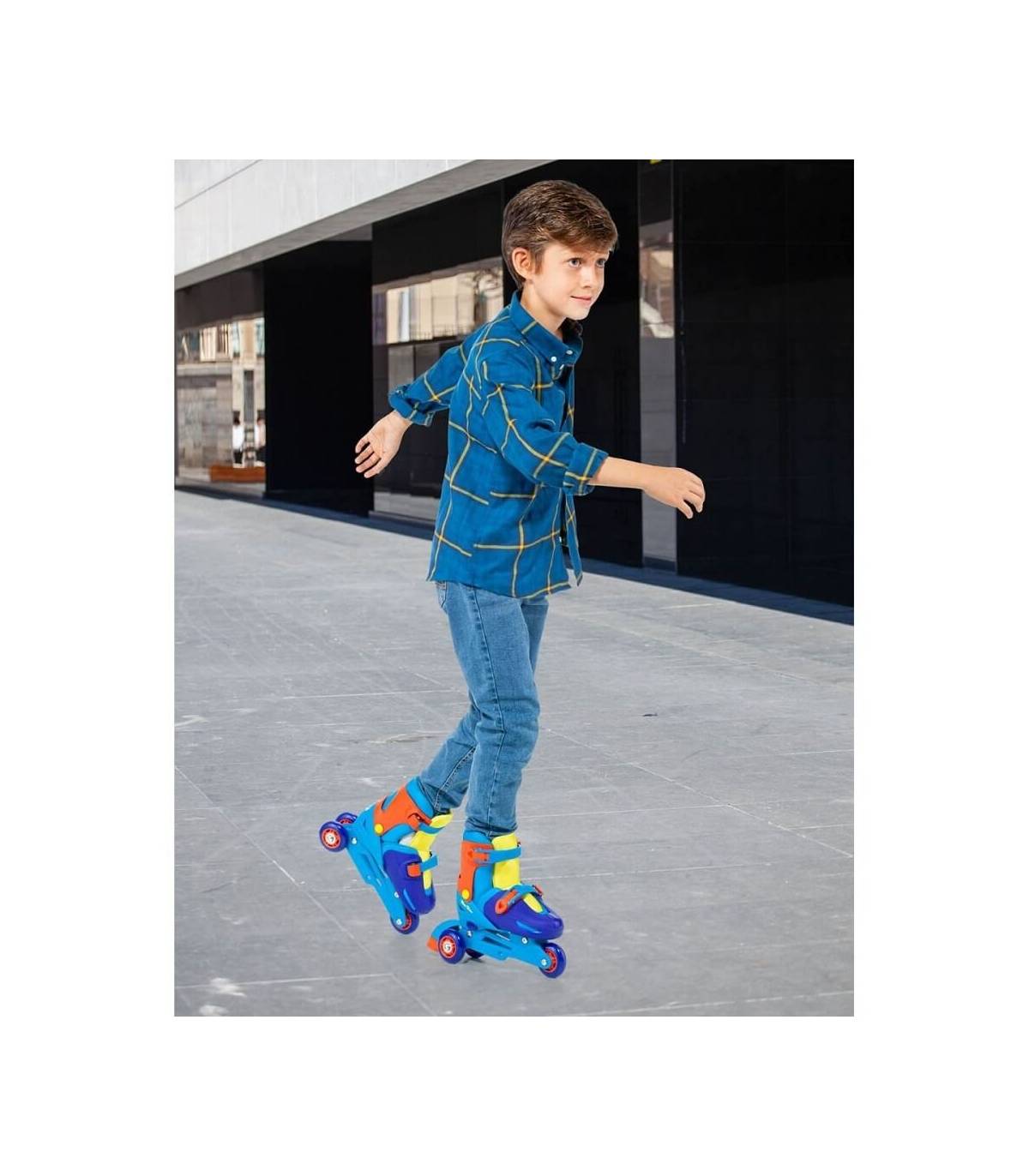 Patines en línea para niños 3 in line Skates Azul Talla 31-34 de Molto -  JUGUETES PANRE