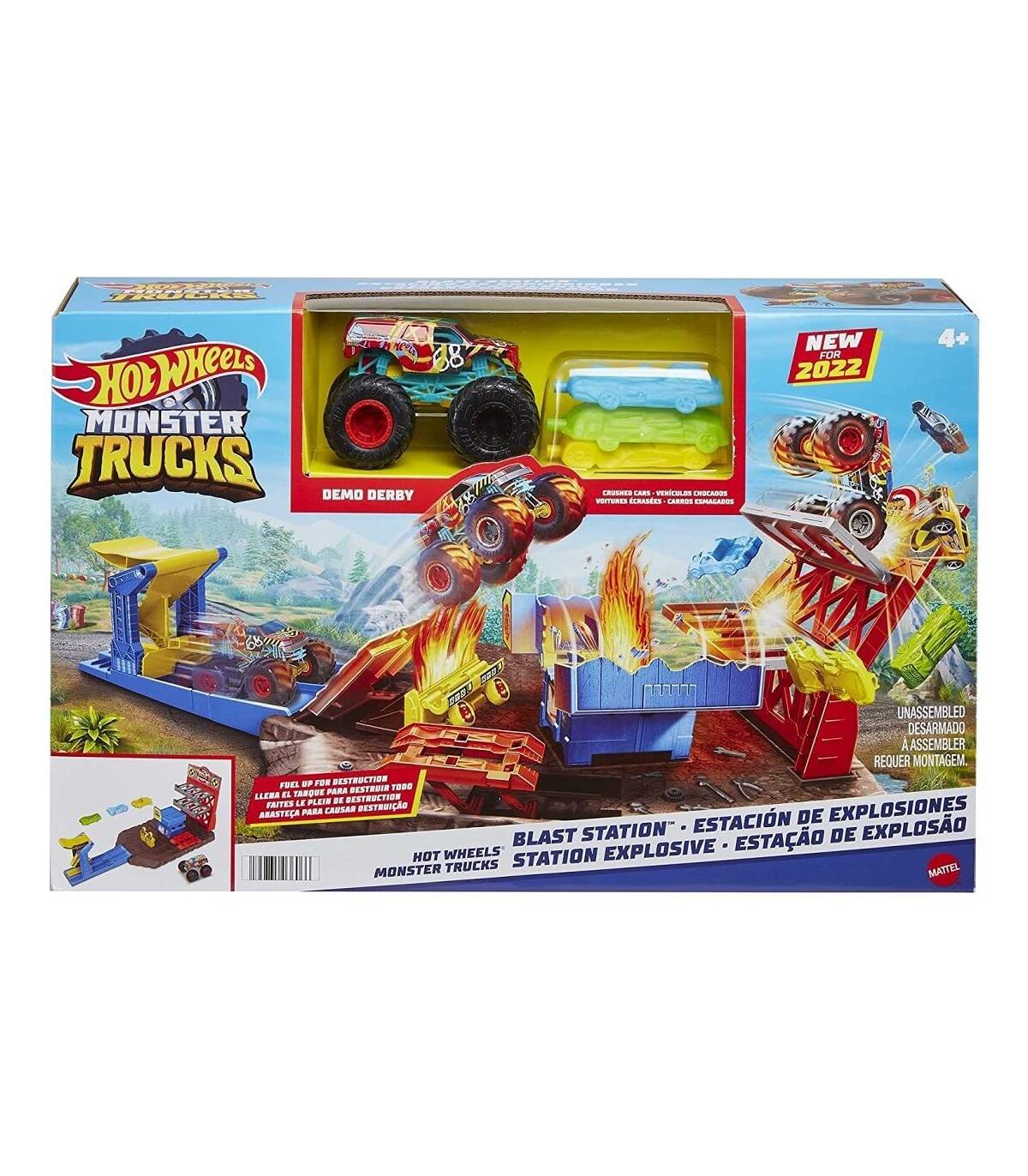 Hot Wheels Monster Trucks Gasolinera Estación de explosiones pista de coches  de Mattel - JUGUETES PANRE