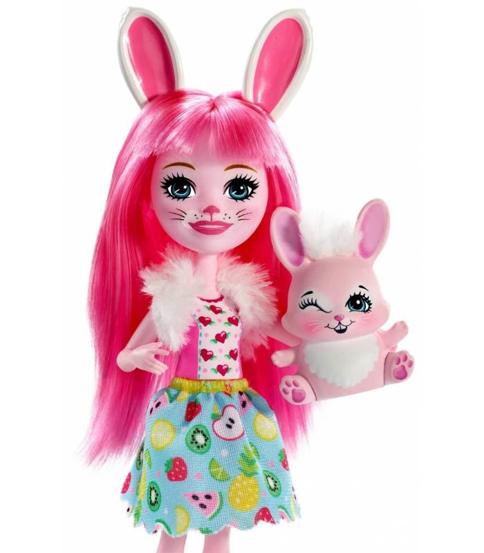 Enchantimals Muñeca con mascota Bree Bunny y Twist 