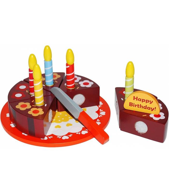 Juguete de mader pastel de cumpleaños de Tanner